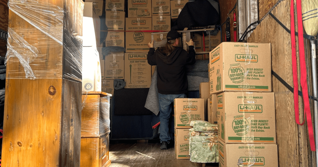 Deluxe Moving's George Loading Your Boxes