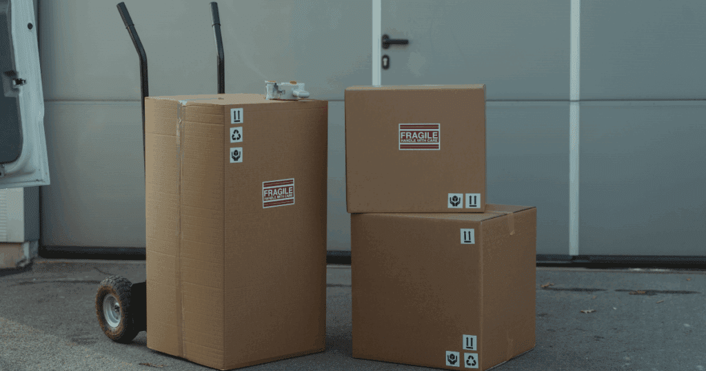 Moving Boxes on a Heavy Duty Dolly