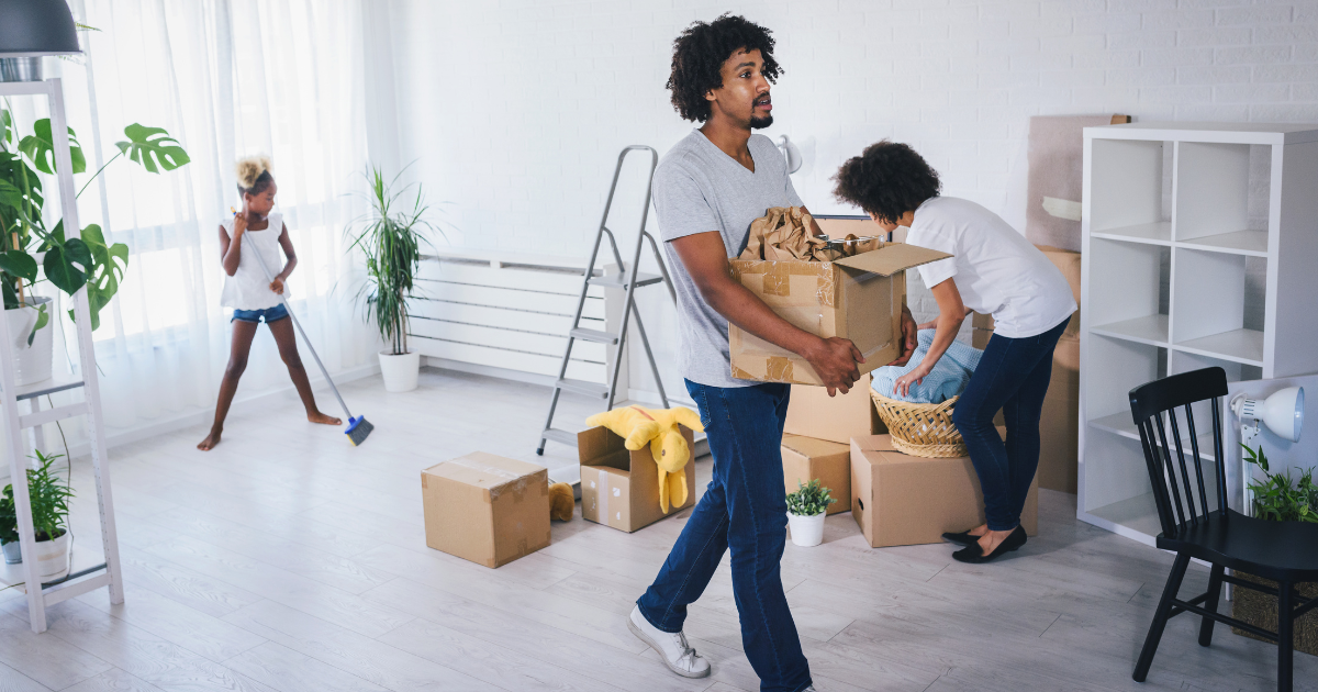 Family moving together